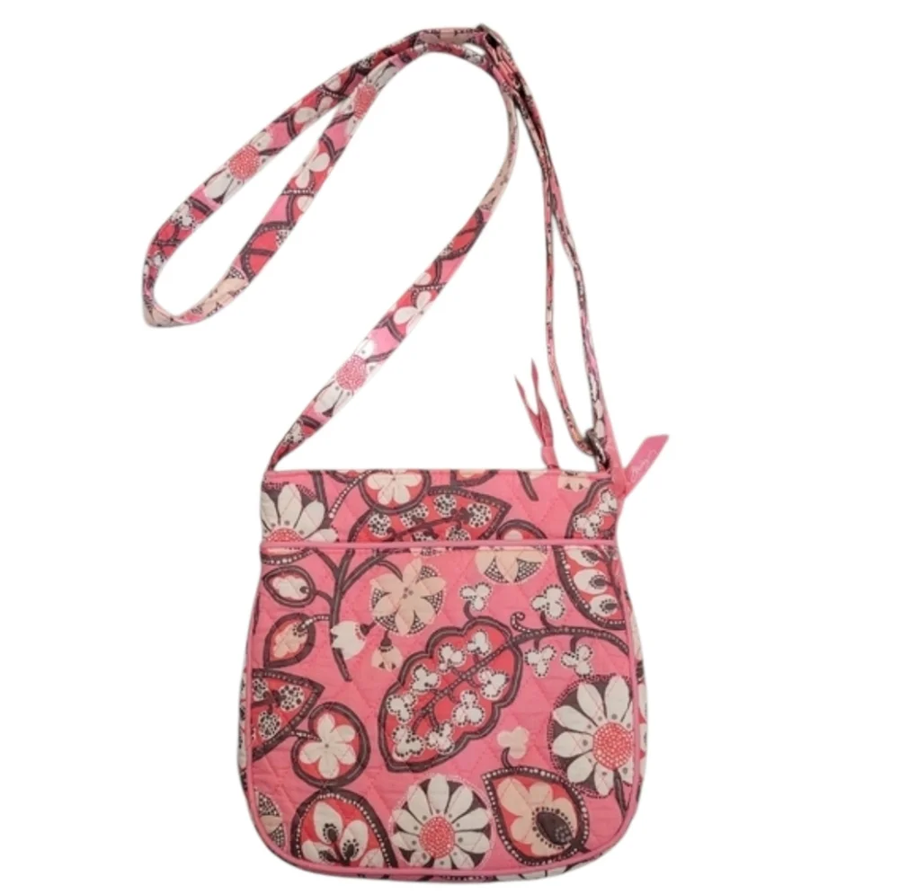 Vera Bradley Double Zip Hipster Purse in Blush Pink